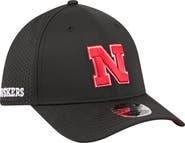 New Era Men's New Era Black Nebraska Huskers 39THIRTY M-Crown Flex Fit Hat