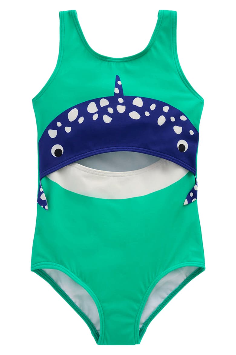 Kids' Fun Cutout One-Piece Swimsuit, Main, color, WHALE