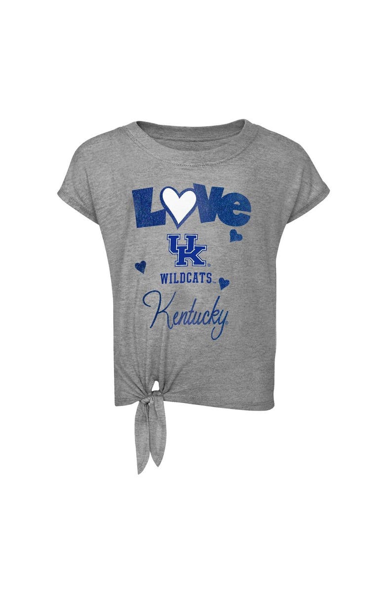 Outerstuff Toddler Heathered Gray/Royal Kentucky Wildcats Forever Love Team T-Shirt & Leggings Set, Alternate, color, Heather Gray
