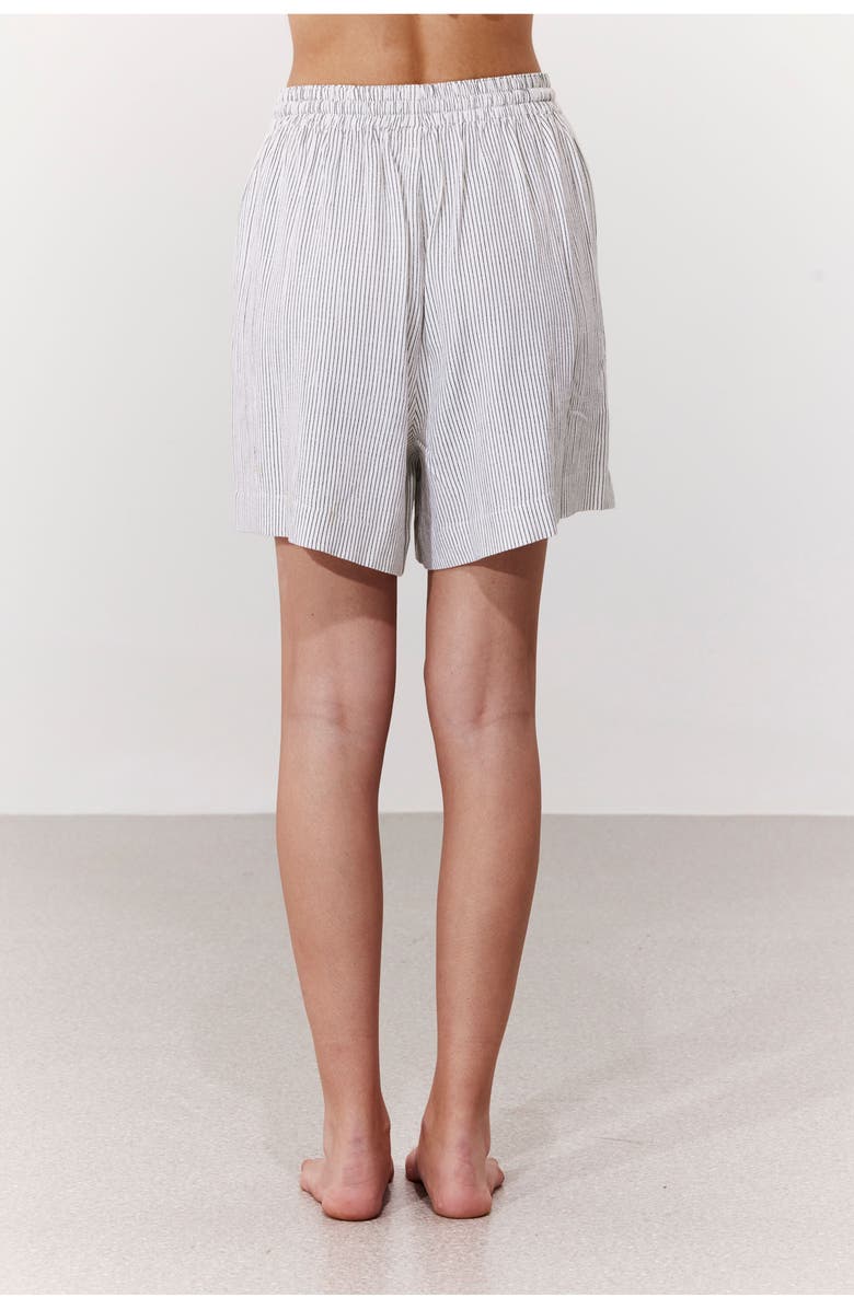 Gottex Beach Life Saltstripe Bermuda Short Cover-Up, Alternate, color, Black-Cream