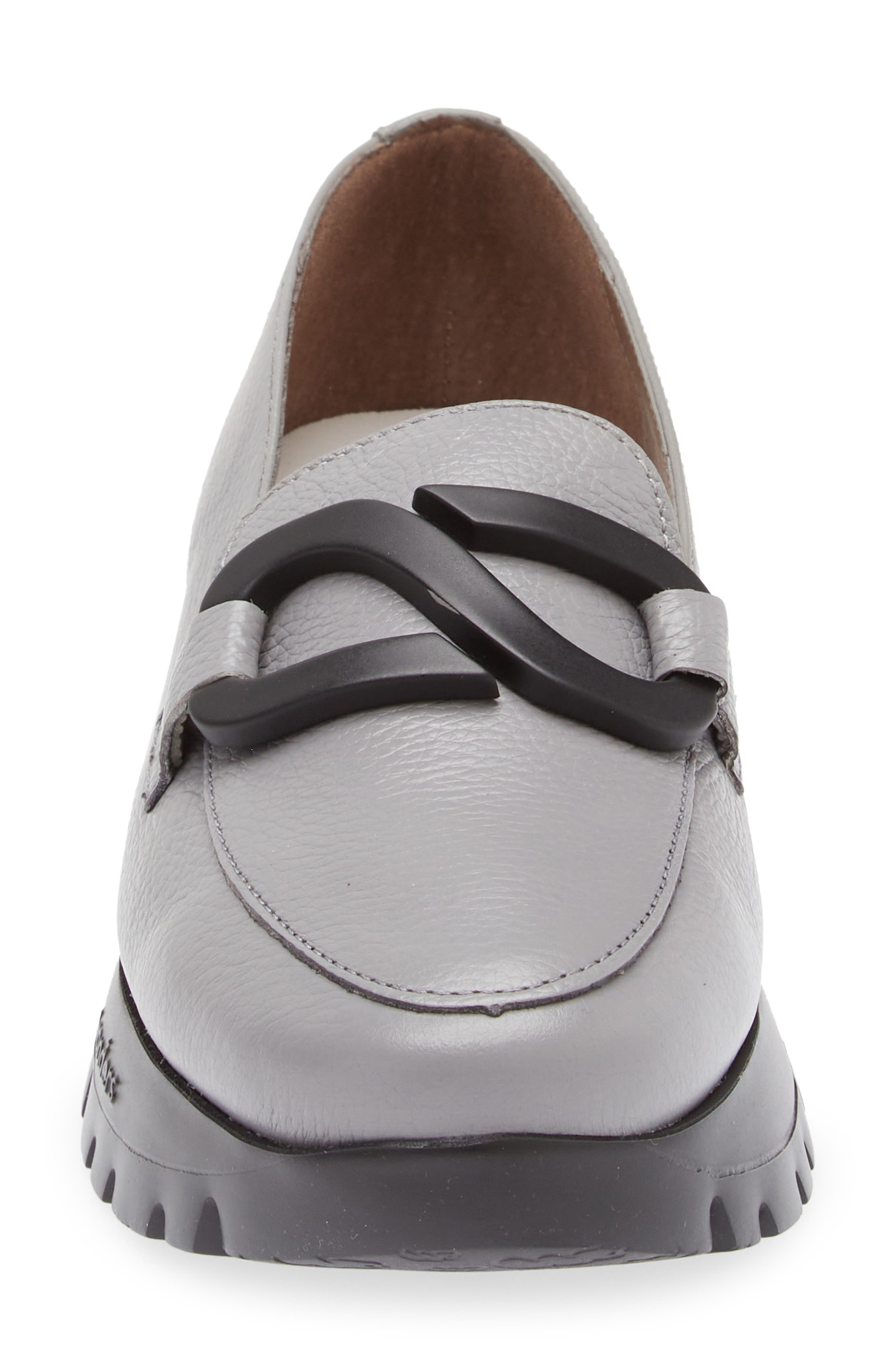 Lug Loafer, Alternate, color, GREY TUMBLED LEATHER