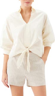 FIFTEEN TWENTY Jena Tie Front Cotton Top