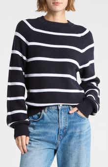 Mozart Stripe Balloon Sleeve Sweater