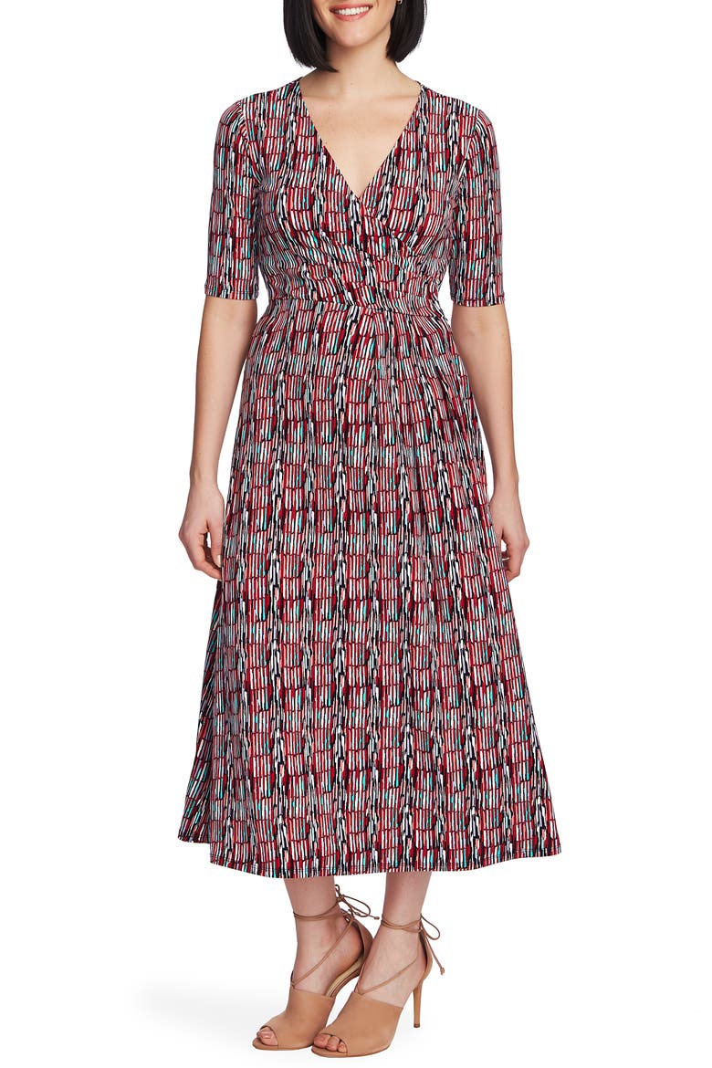 Sahara Sunrise Faux Wrap Dress, Alternate, color, EVENING NAVY
