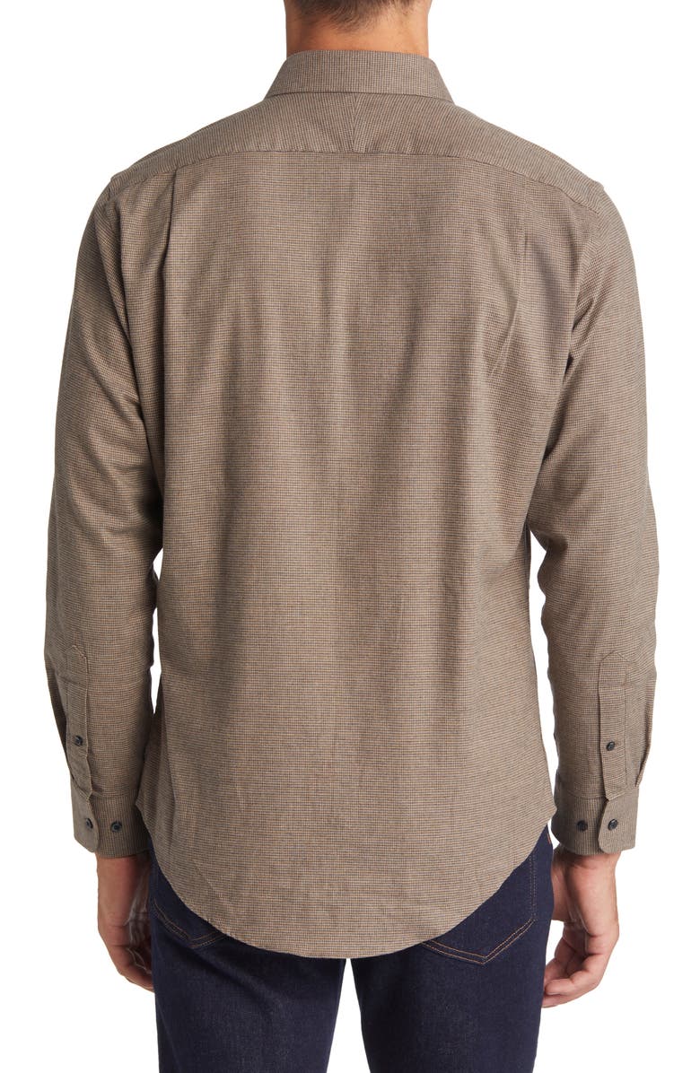 Nordstrom Trim Fit Houndstooth Dress Shirt, Alternate, color, 