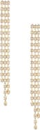 Ettika Crystal Fringe Linear Drop Earrings