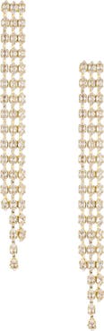 Ettika Crystal Fringe Linear Drop Earrings