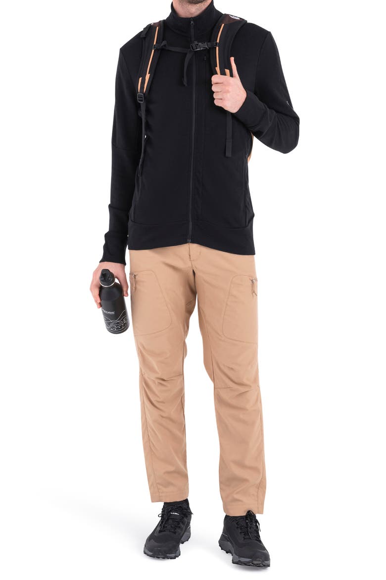 Men's Merino 260 Quantum Long Sleeve Zip Jacket, Alternate, color, BLACK