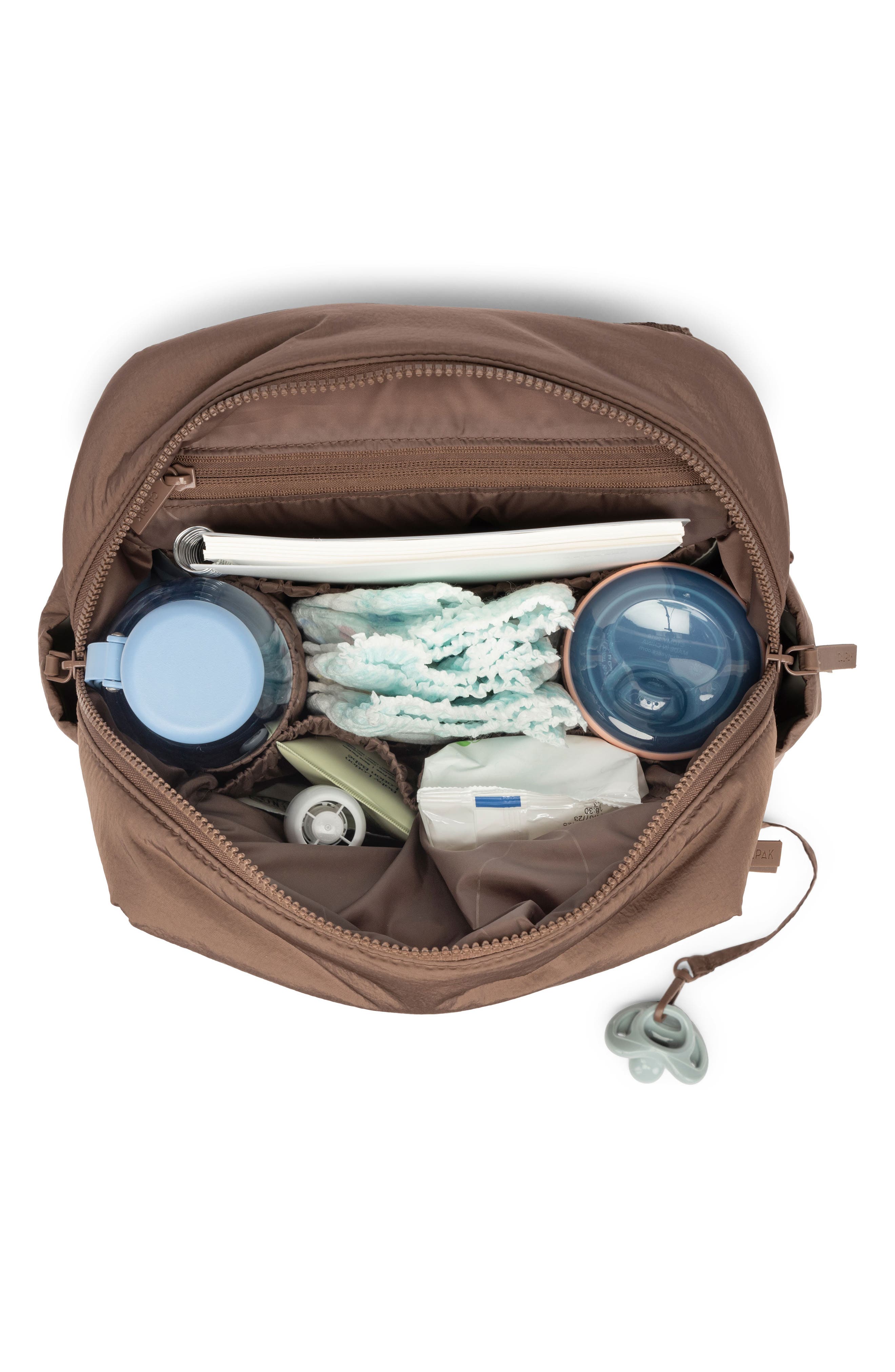 CALPAK Convertible Mini Diaper Backpack & Crossbody Bag, Alternate, color, Hazelnut