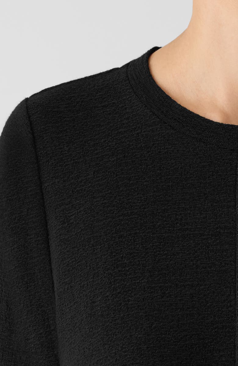 Eileen Fisher Crewneck Short Sleeve T-Shirt, Alternate, color, Black
