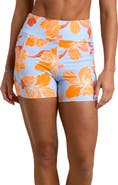 La Blanca Outline Floral High Waist Bike Shorts
