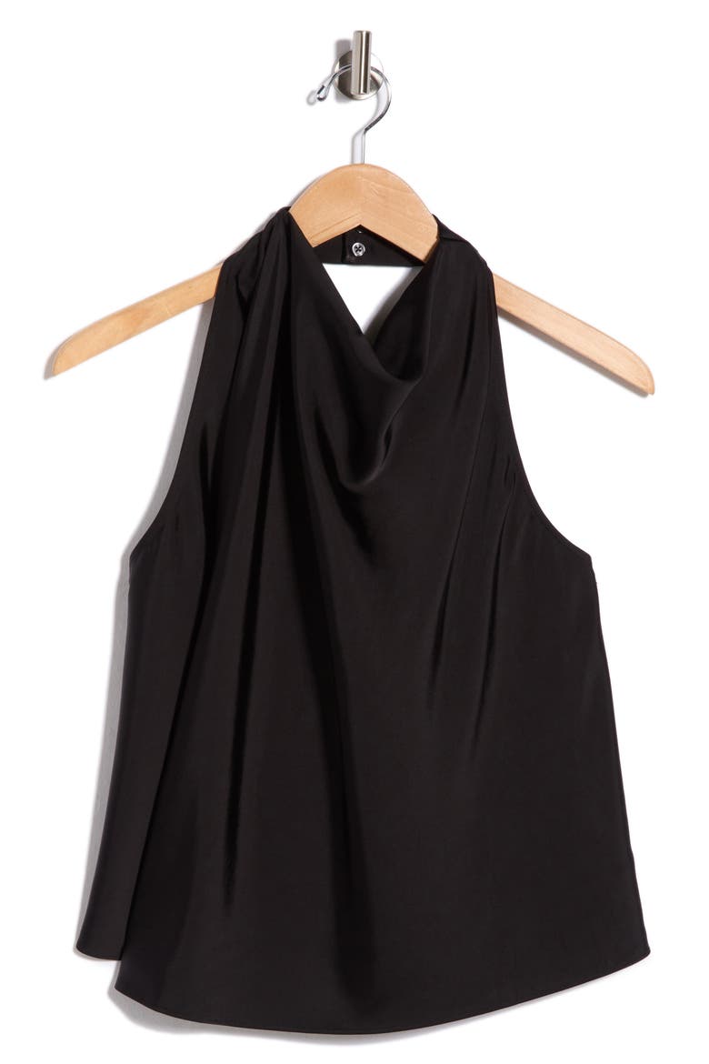 Ada Cowl Neck Sleeveless Top, Main, color, BLACK