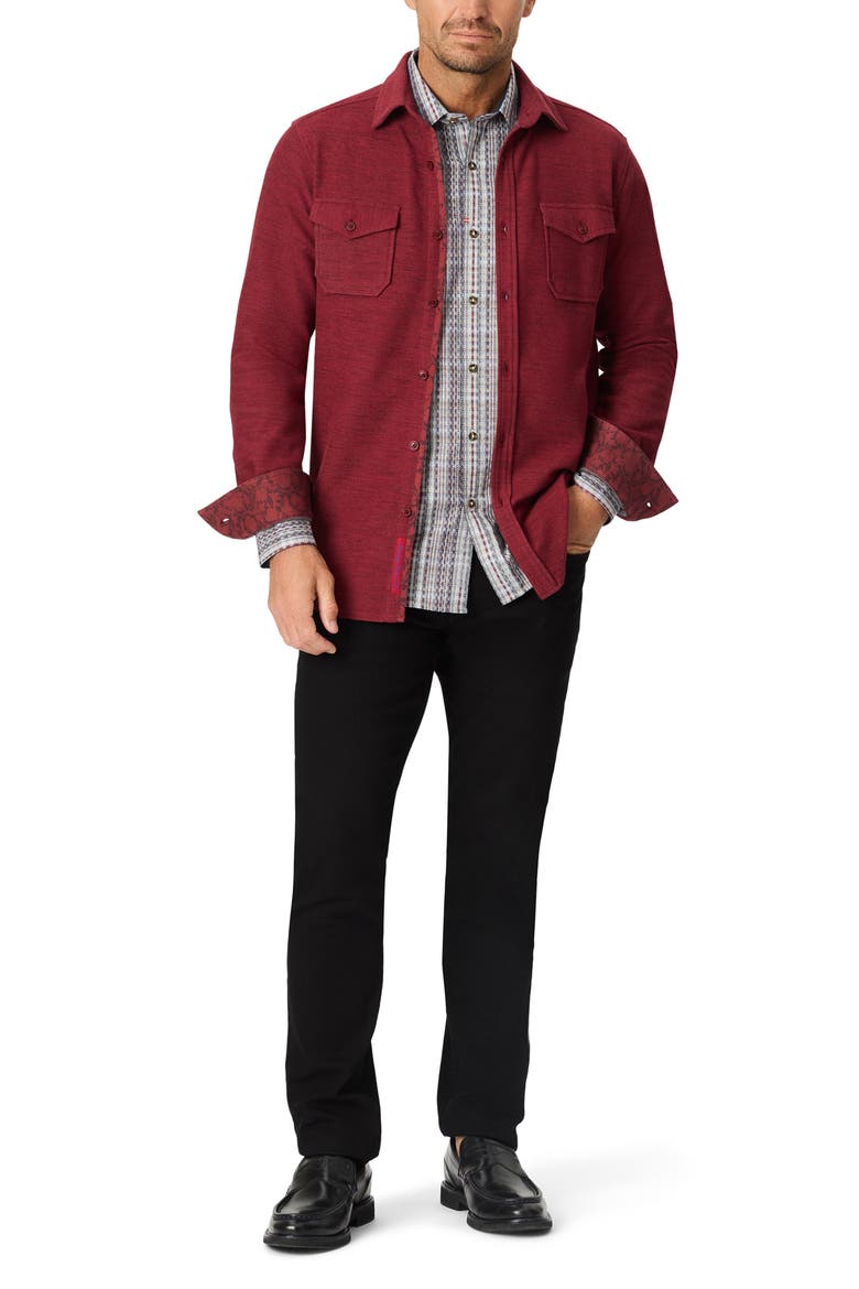Burstead Knit Shirt Jacket, Alternate, color, BURGUNDY