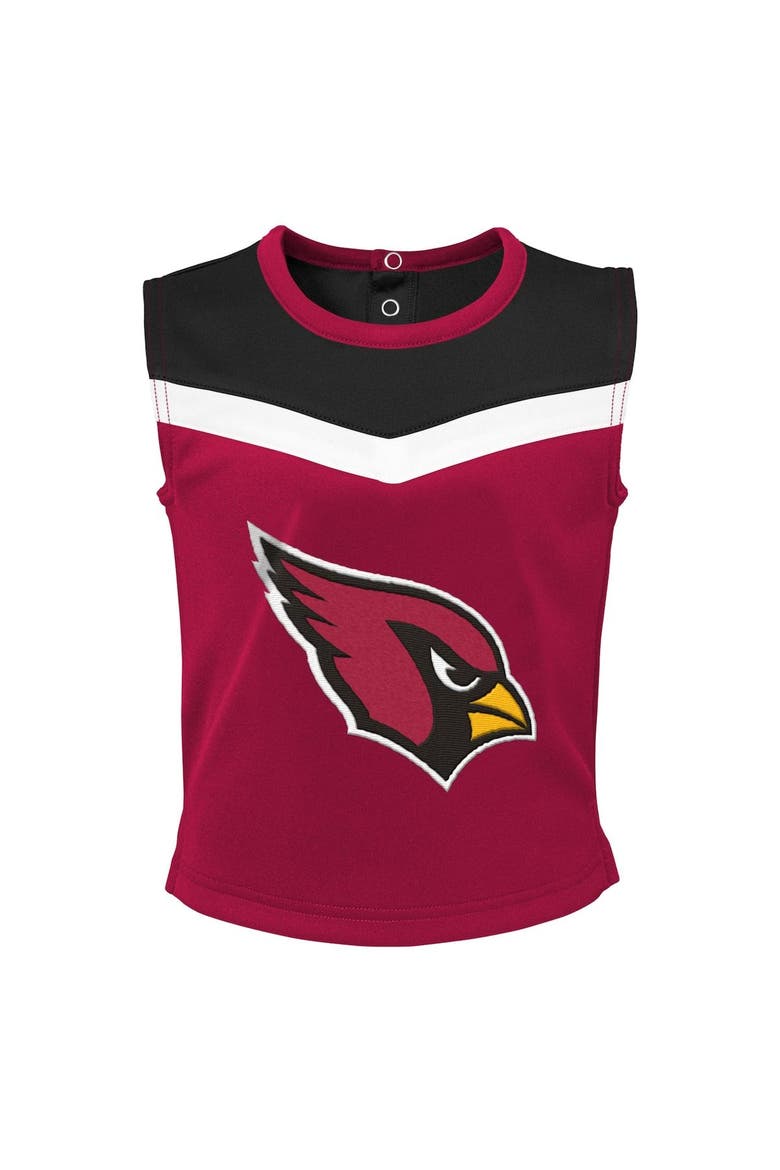 Girls Toddler Cardinal Arizona Cardinals Spirit Cheer Two-Piece Cheerleader Set with Bloomers, Alternate, color, Cardinal