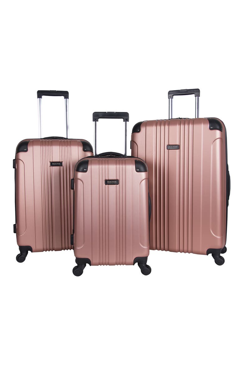 Out of Bounds 3-Piece Durable Hardshell Luggage Set, Main, color, ROSE GOLD