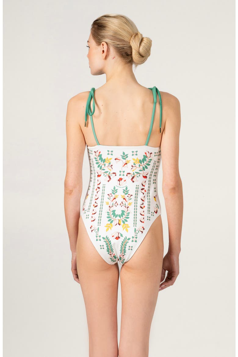 Spring Garden Reversible One Piece Swimsuit, Alternate, color, White