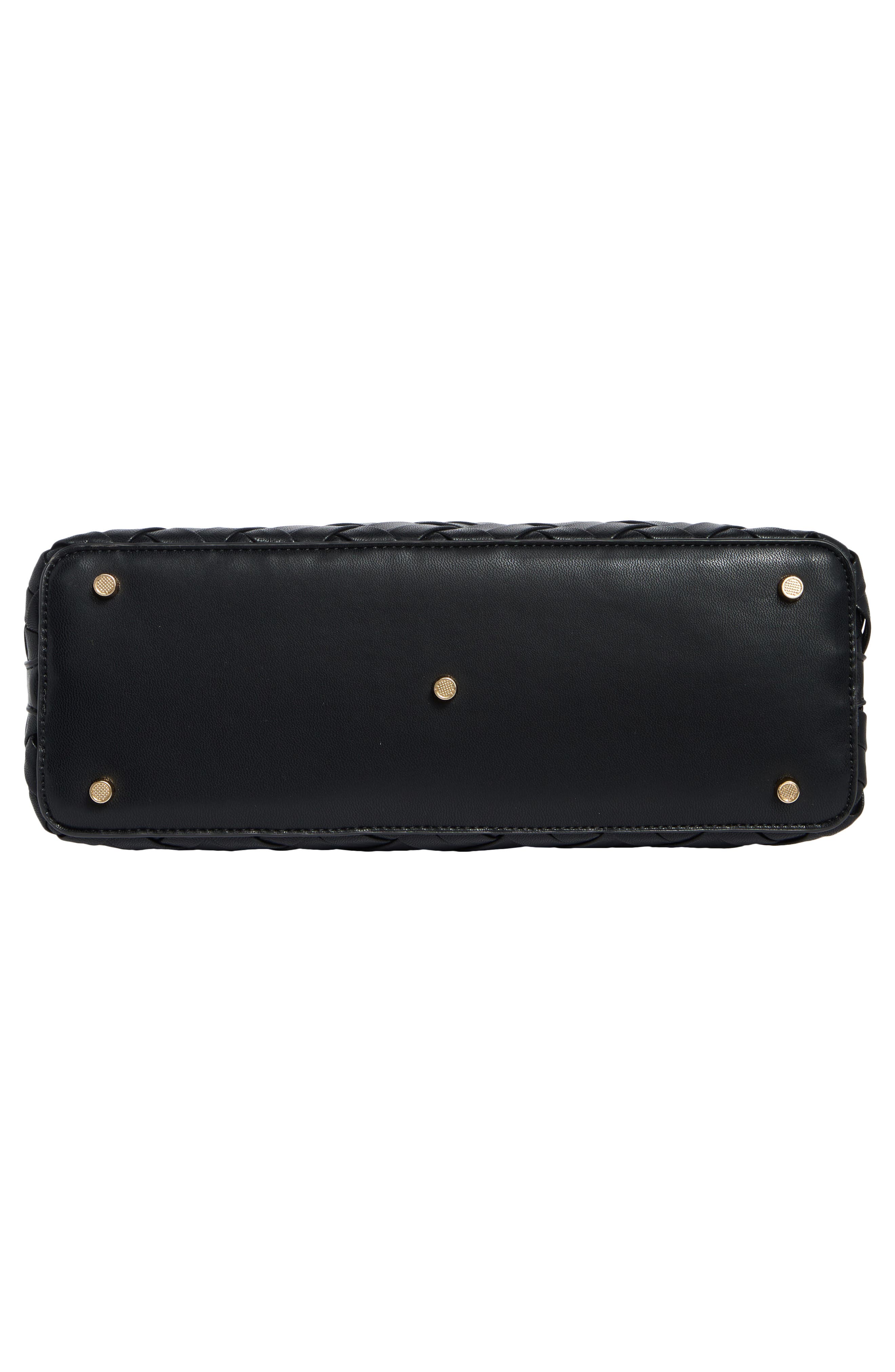 Woven Shoulder Bag, Alternate, color, BLACK