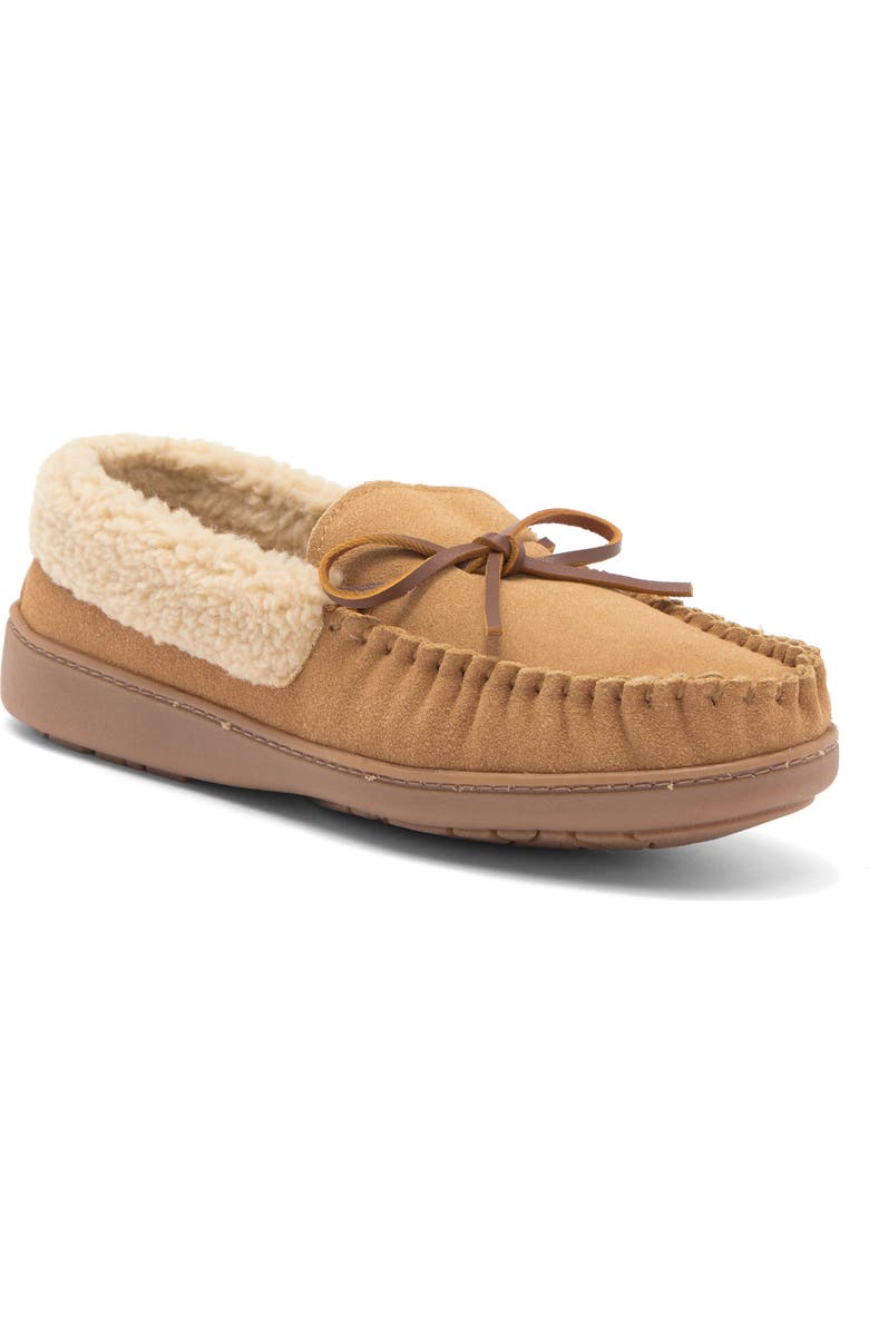 Minnetonka Corey Trapper Faux Fur Lined Slipper, Main, color,