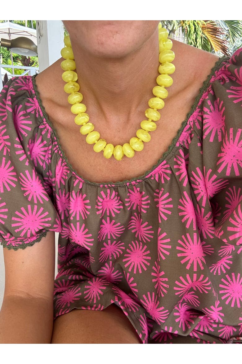 Limoncello Glow Necklace, Alternate, color, Yellow