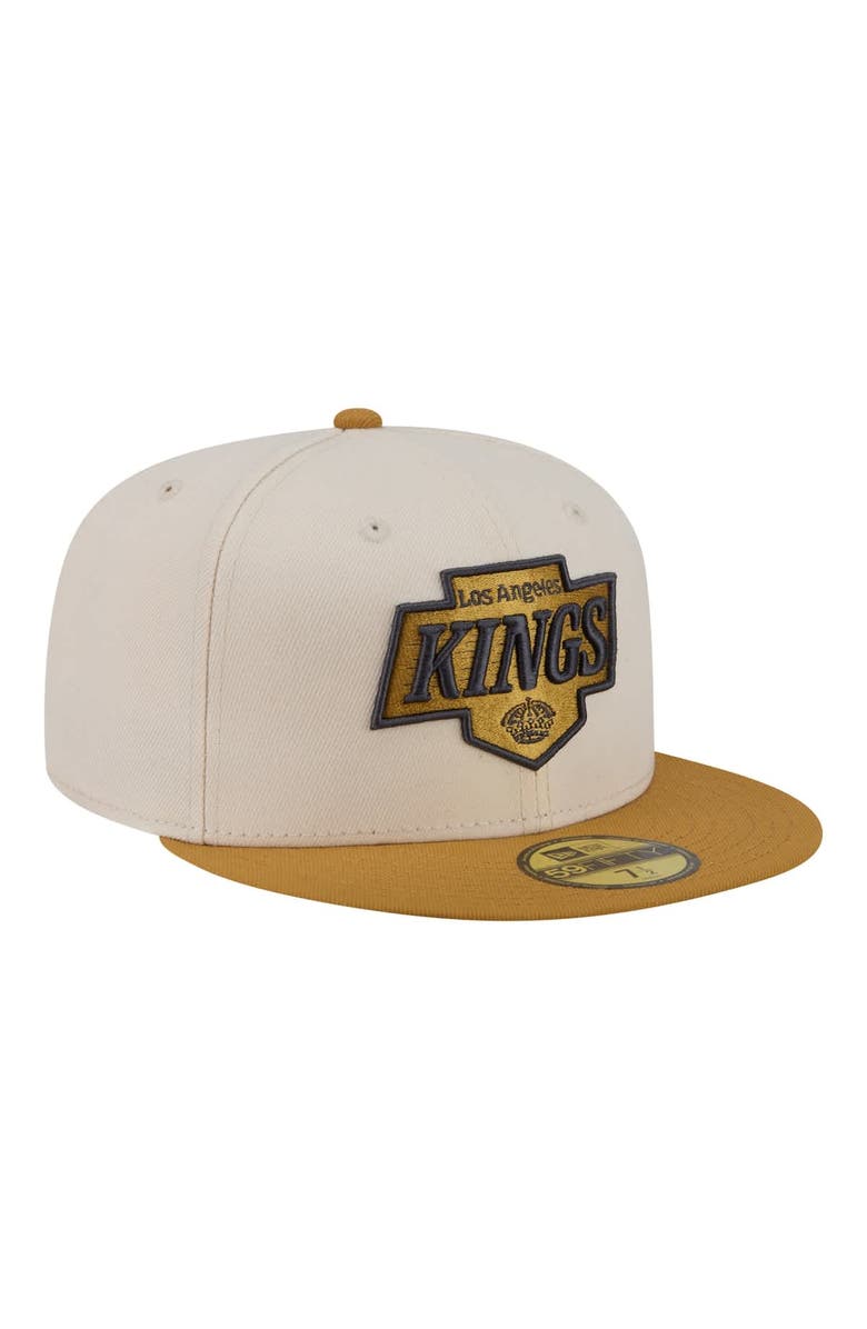 New Era Men's New Era  Cream/Tan Los Angeles Kings Colorpack Two-Tone 59FIFTY Fitted Hat, Alternate, color, Cream