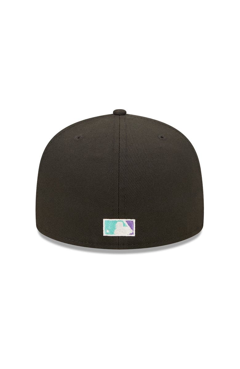 New Era Men's New Era Black Los Angeles Dodgers 40th Anniversary Black Light 59FIFTY Fitted Hat, Alternate, color, 