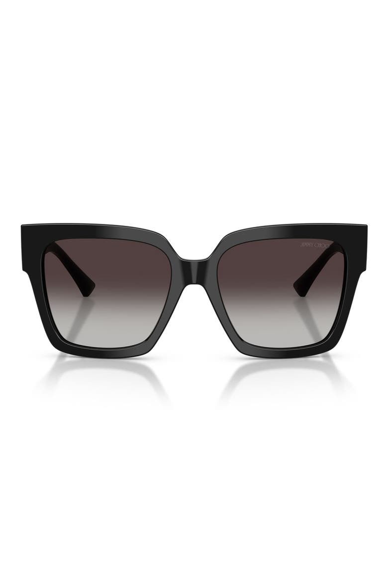54mm Gradient Square Sunglasses, Main, color, BLACK / GRADIENT GRAY