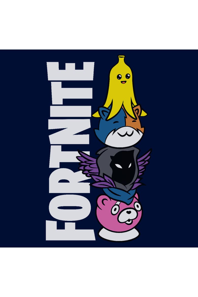 Boys Fortnite Cute Characters Logo T Shirt, Alternate, color, Navy Blue