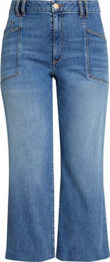 KUT from the Kloth Meg Raw Hem High Waist Ankle Wide Leg Jeans