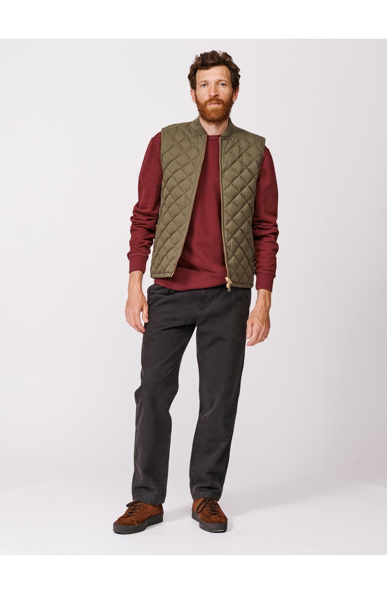 Aubin Anwick Quilted Gilet Vest, Alternate, color, Washed Khaki
