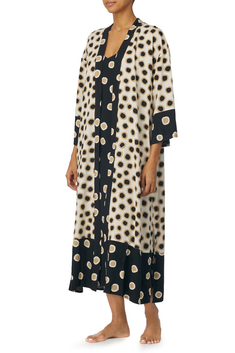 Print Wrap Robe, Alternate, color, TAN PRINT