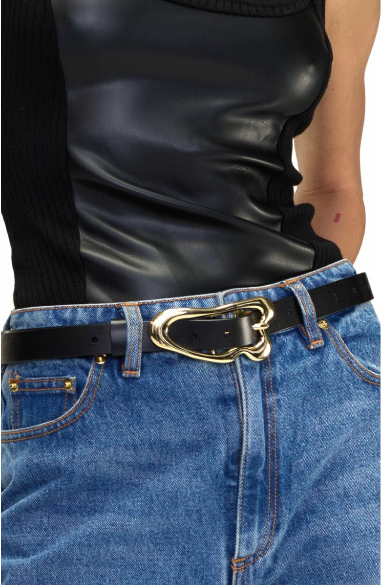 Cynthia Rowley Signature Thin Buckle Belt, Alternate, color, 