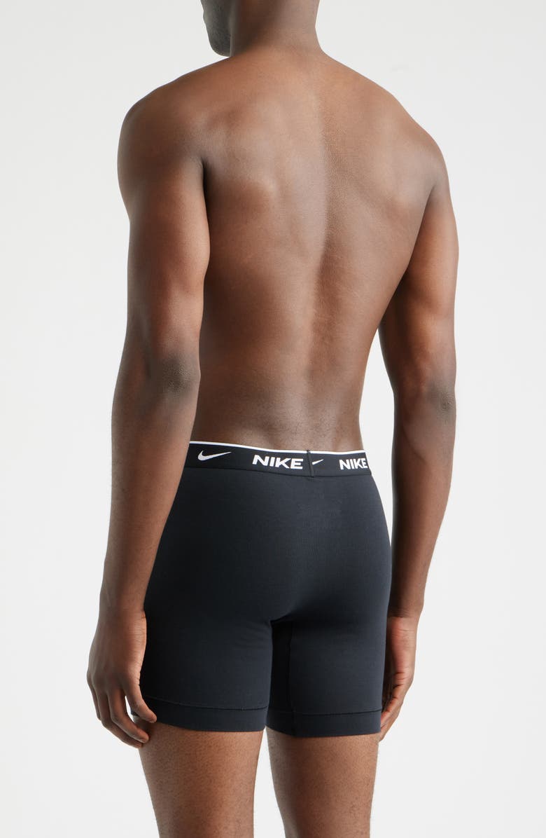Nike Dri-FIT Essential Assorted 3-Pack Stretch Cotton Boxer Briefs, Alternate, color, Black