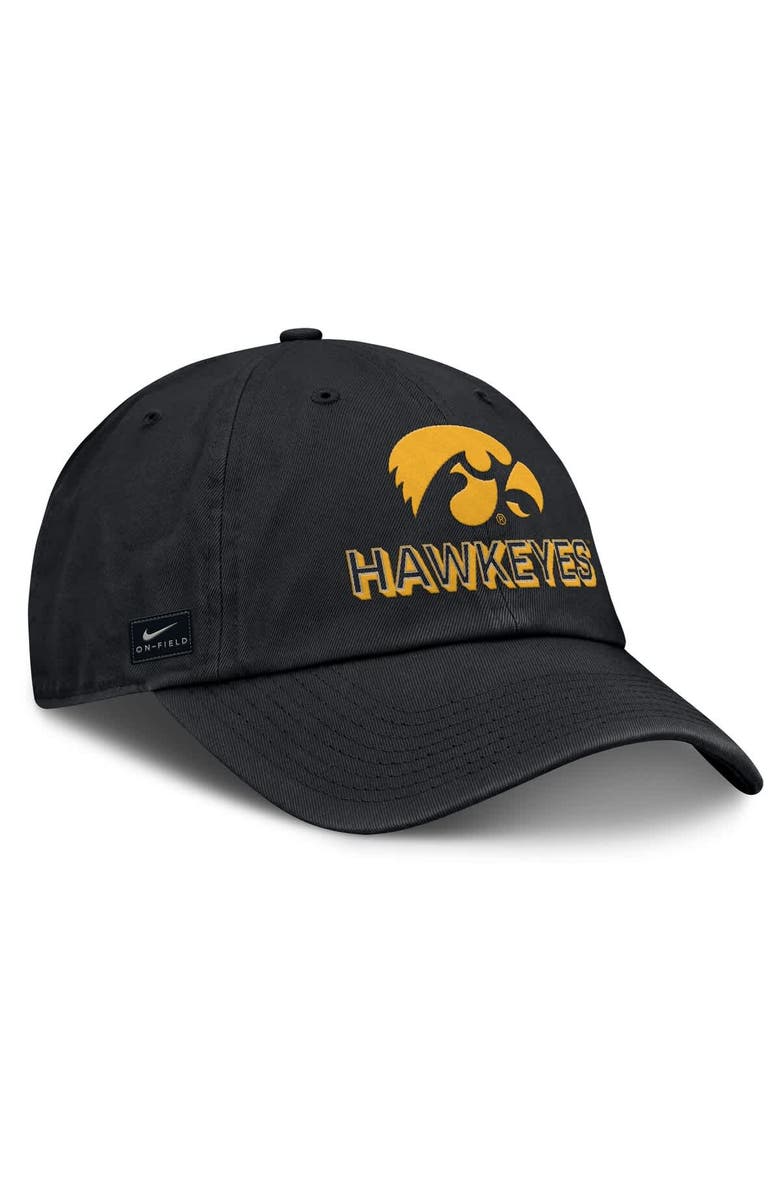 Nike Men's Nike Black Iowa Hawkeyes 2025 On-Field Club Adjustable Hat, Alternate, color, Black