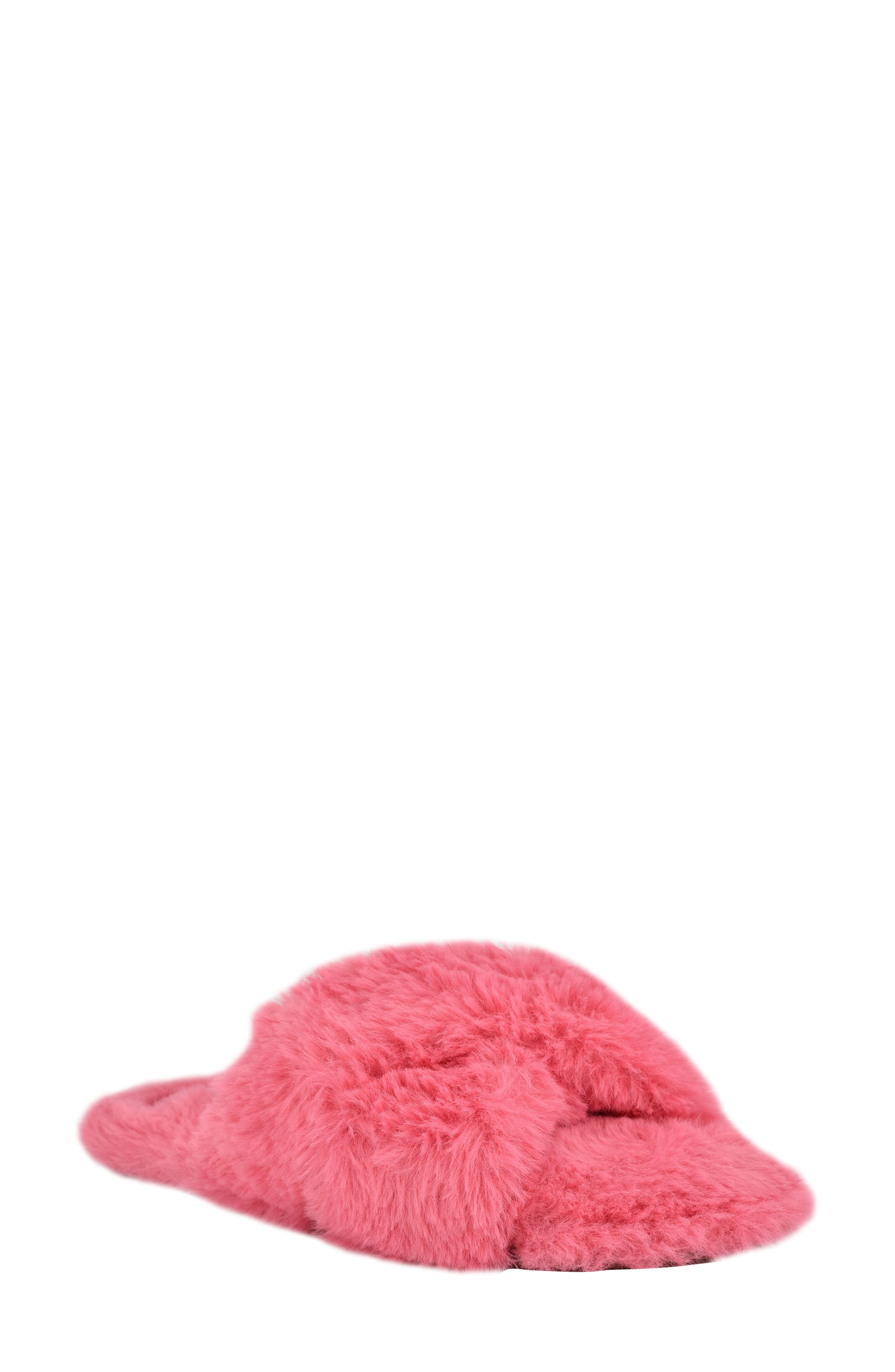Nine West Cozy Faux Fur Slipper, Main, color, 