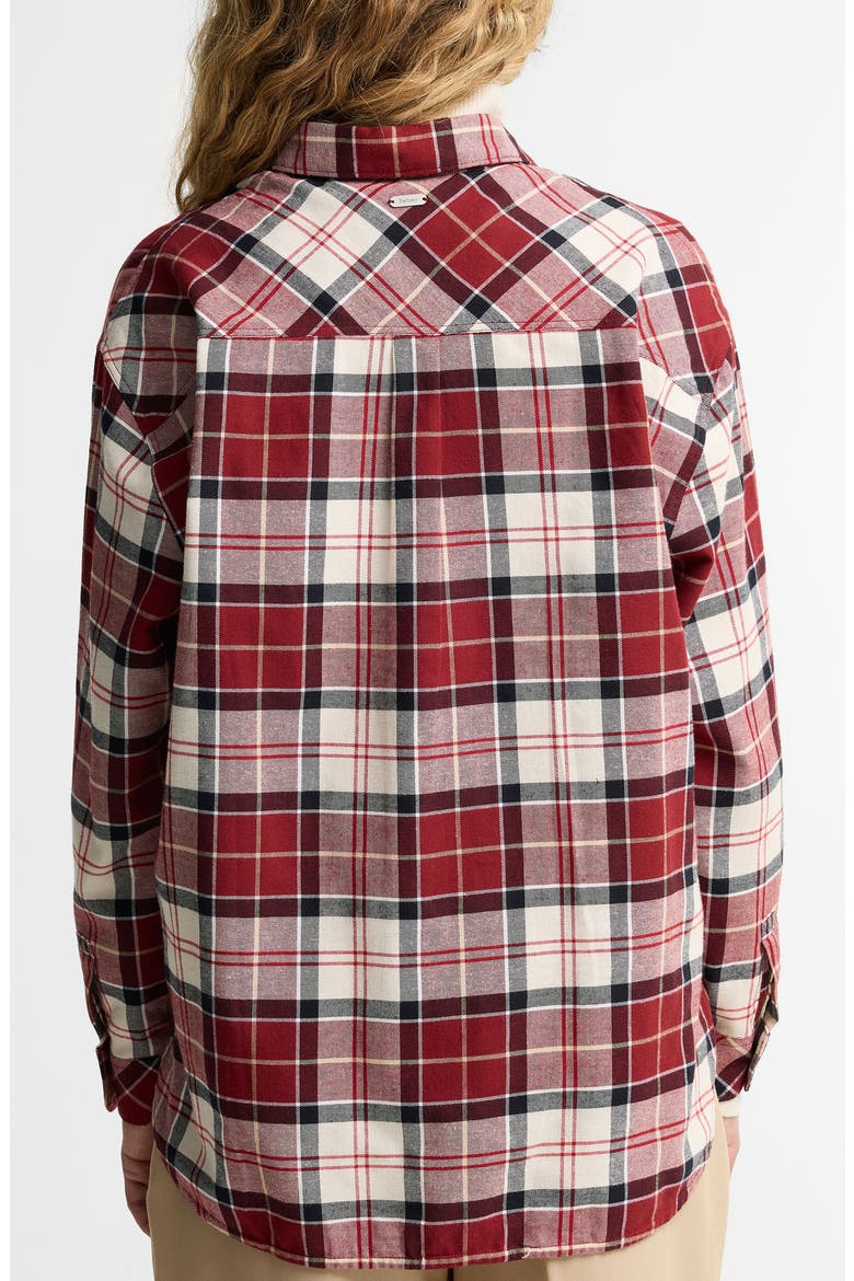 Elishaw Relaxed Fit Check Button-Up Shirt, Alternate, color, LT CARDINAL TARTAN