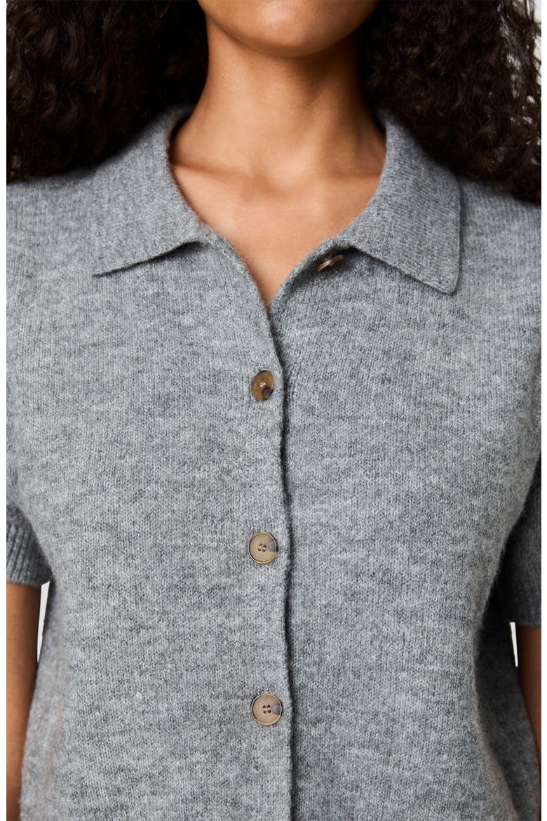 Suzie Knit Short Sleeve Cropped Cardigan, Alternate, color, GREY