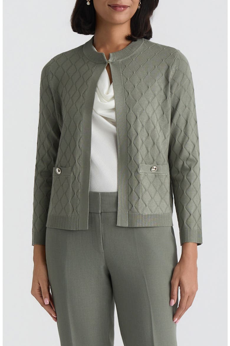 Diamond Stitch Cardigan, Main, color, DARK SEA STONE