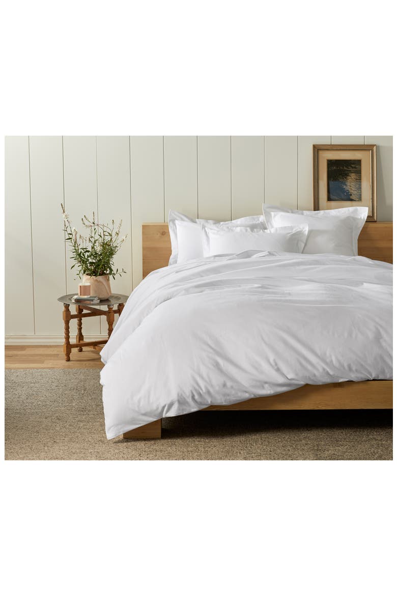 Cloud Set of 2 Brushed Organic Cotton Flannel Pillowcases, Alternate, color, ALPINE WHITE