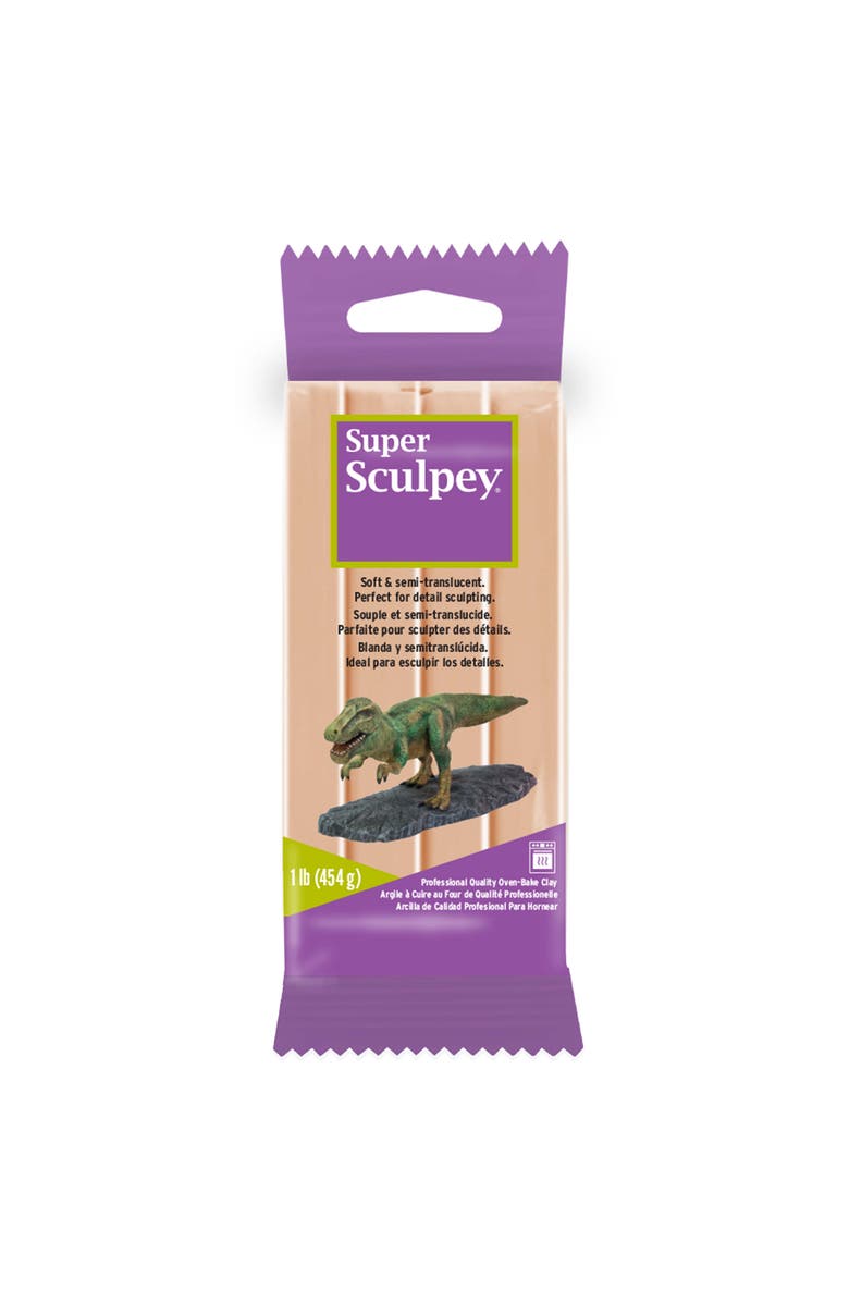 Sculpey Super Sculpey Polymer Clay Beige 1 lb Pack, Main, color, Multicolored