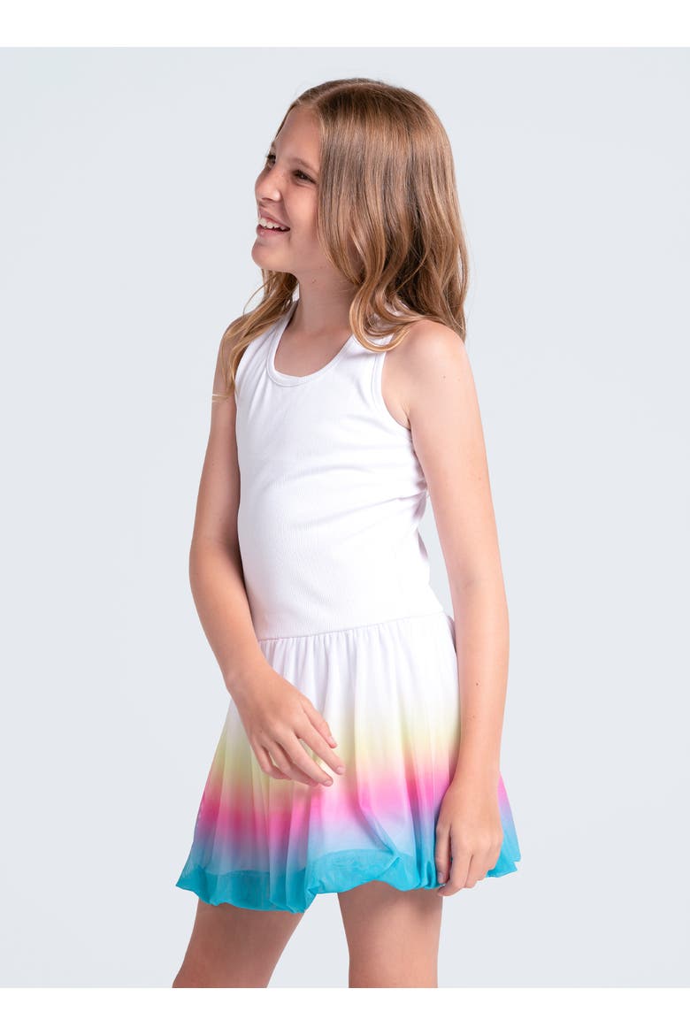 Girls Nova Bubble Dress, Alternate, color, White