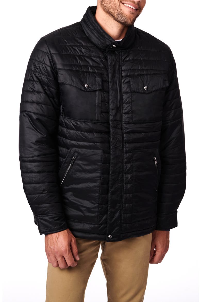 Pathfinder Lightweight Quilted Water Resistant Jacket, Alternate, color, BLACK
