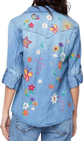 Sketchbook Embroidered Button-Up Shirt