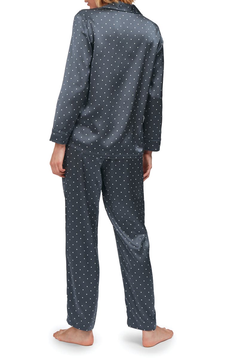 The White Company Spot Print Silk Pajamas, Alternate, color,