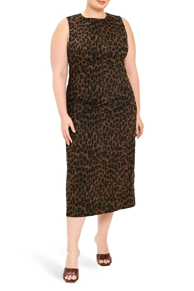 Leopard Midi Dress, Main, color, LEOPARD