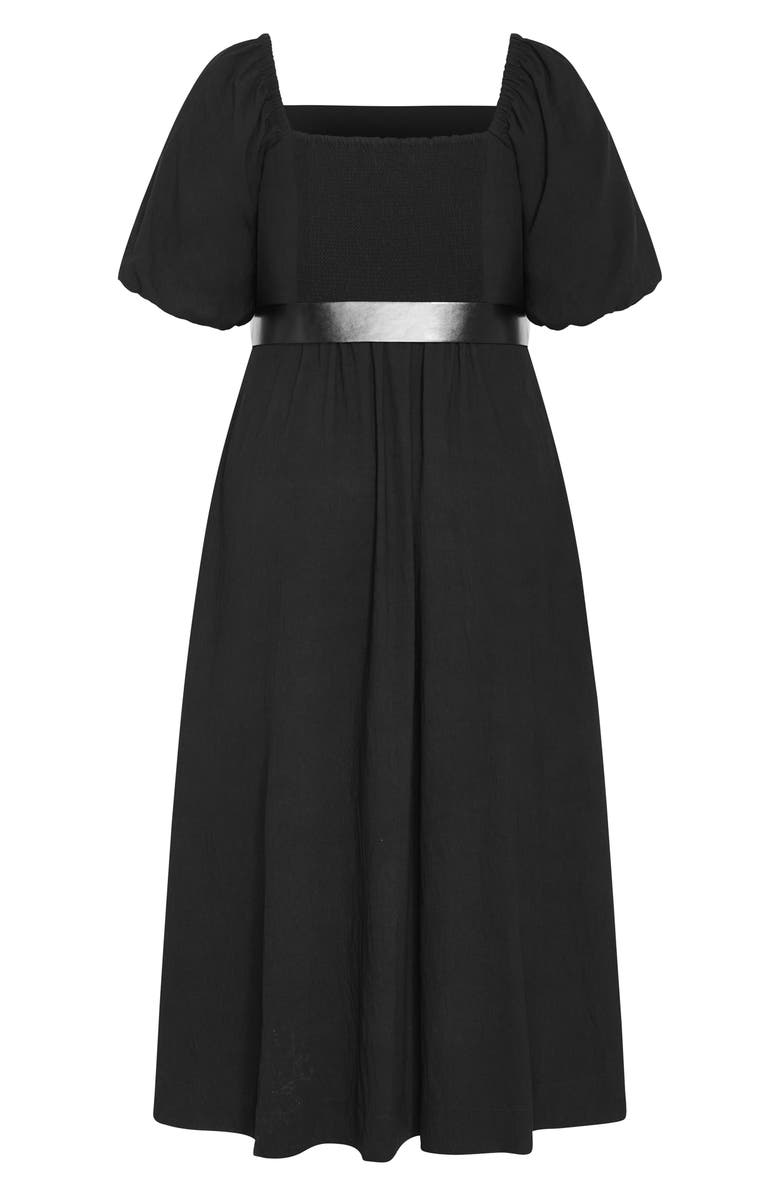 City Chic Collins Belted Maxi Dress, Alternate, color, Black