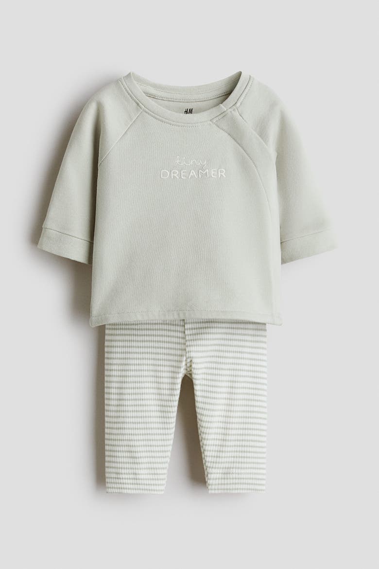 2-piece Cotton Set, Main, color, Light green/Tiny Dreamer