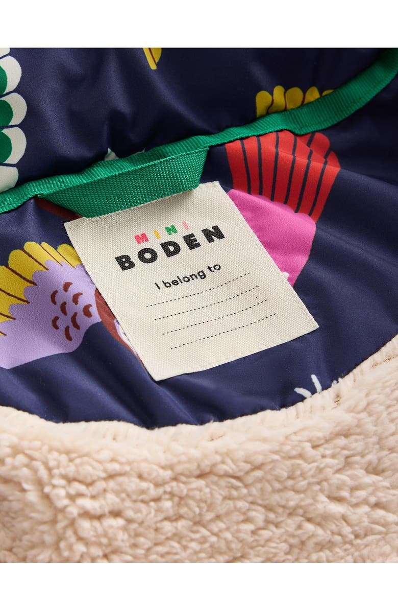 Mini Boden Kids' Owl Print 2-in-1 Puffer Jacket, Alternate, color, 