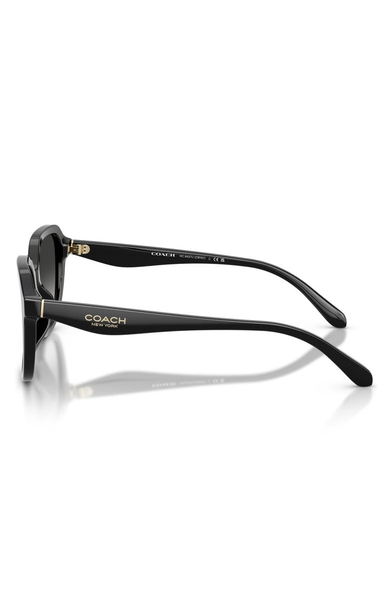 COACH 53mm Gradient Square Sunglasses, Alternate, color, Black / Grey Gradient