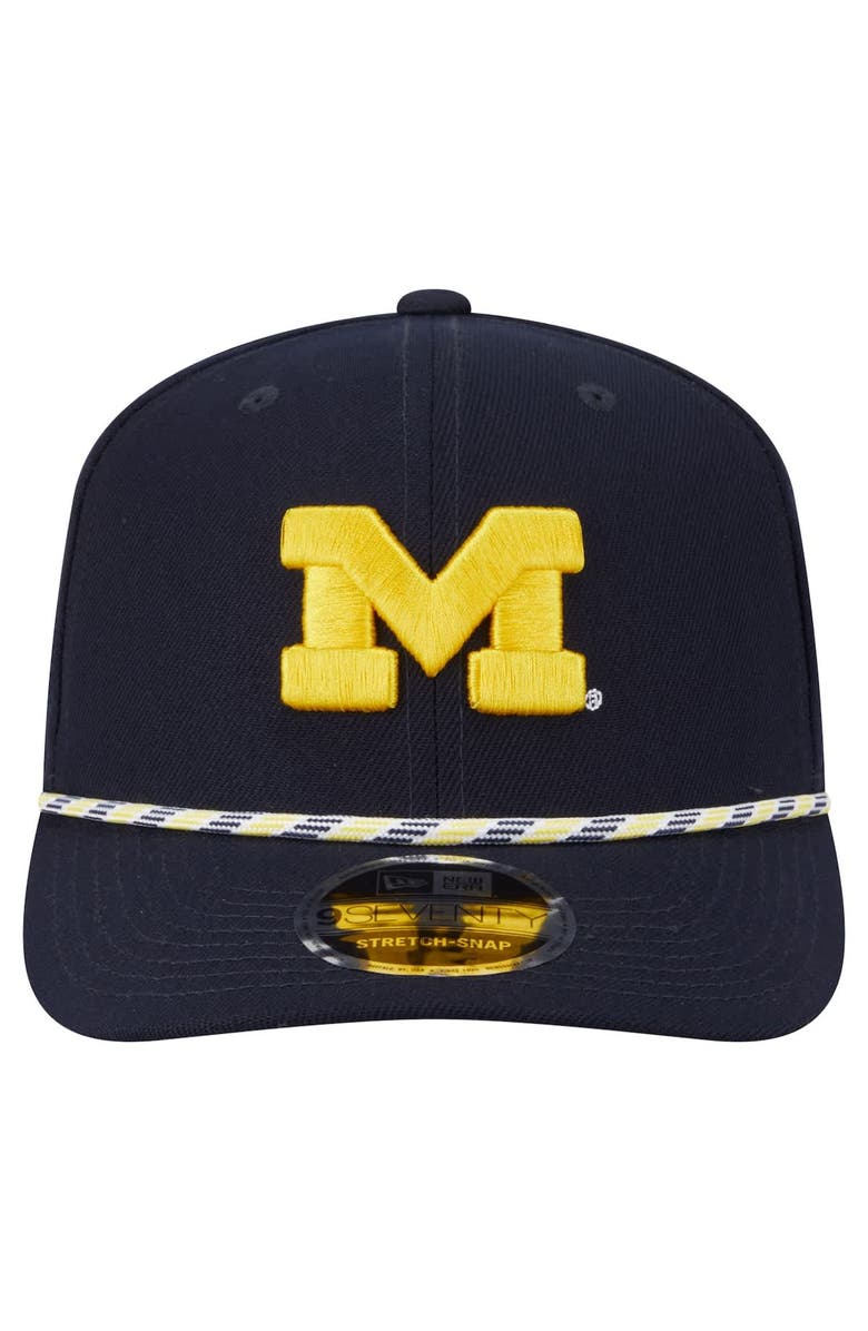 New Era Men's New Era Navy Michigan Wolverines Game Day Multi-Rope 9SEVENTY Stretch-Snap Hat, Alternate, color, Navy