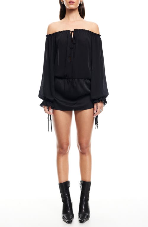 Lioness Sevigny Off The Shoulder Long Sleeve Minidress